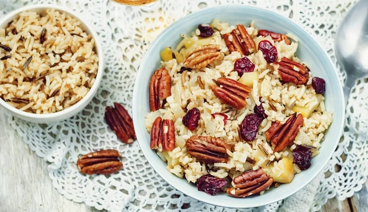 Apple Pecan dried cranberries and brown wild rice