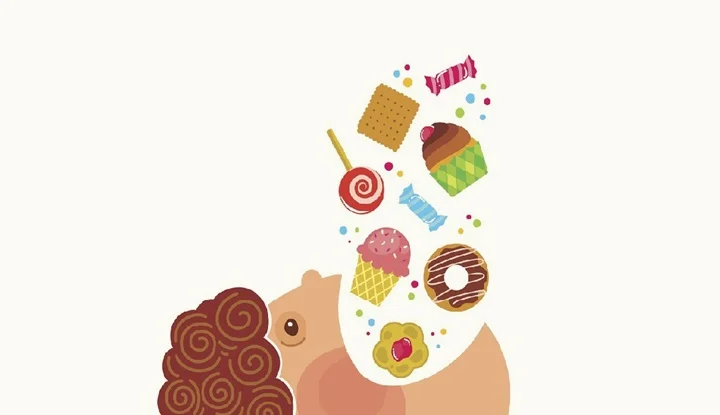 boy eating sweets