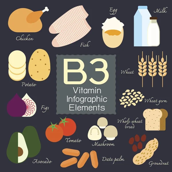 Vitamin B3 infographic element.