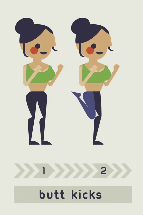 Cardio workout and exercise set