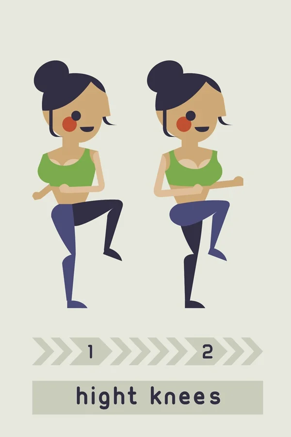 Cardio workout and exercise set