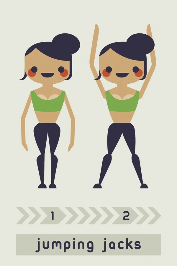 Cardio workout and exercise set