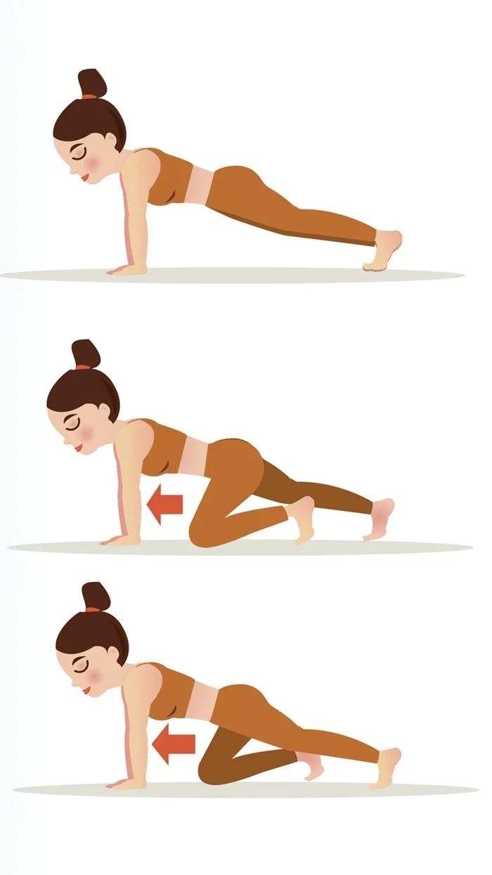 Sport and fitness infographics. Home workout. Vector.