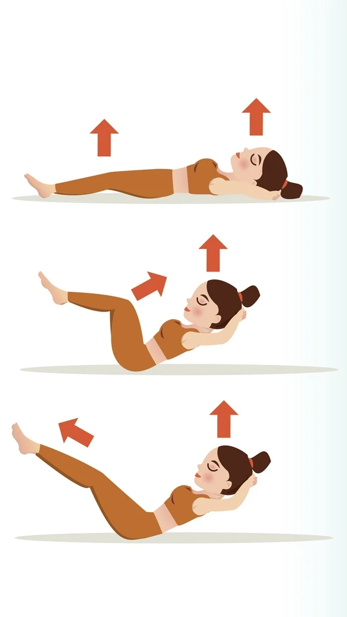 Sport and fitness infographics. Home workout. Vector.