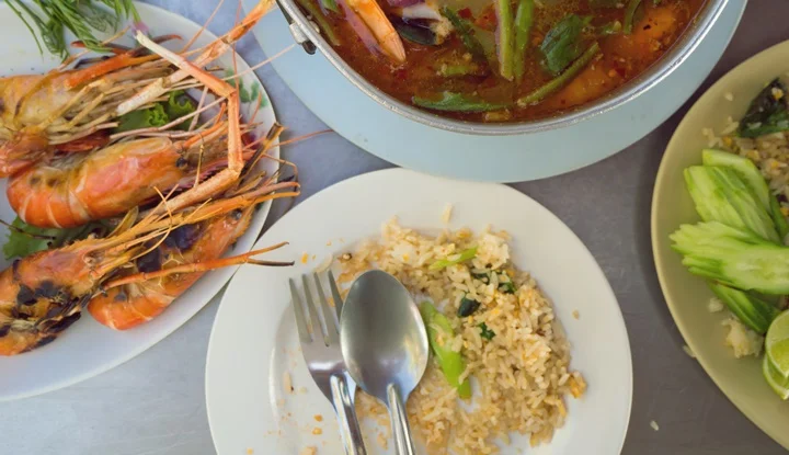 Thai traditional food set.
